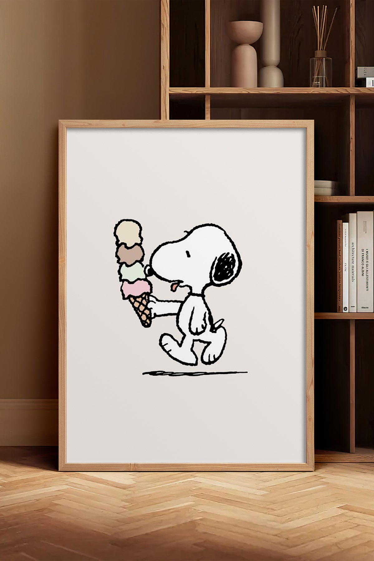 HOMEPACK Ahşap Çerçeveli Tablo Çerçeveli Poster Sanatsal Modern Duvar Dekoru BEK-8134