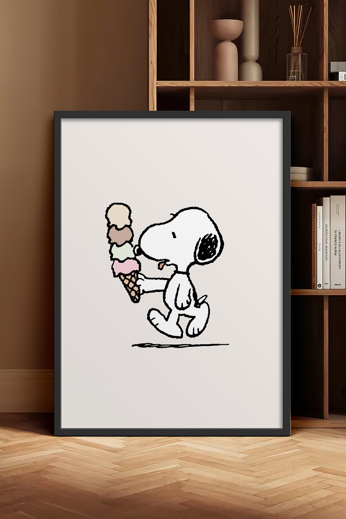 HOMEPACK Ahşap Çerçeveli Tablo Çerçeveli Poster Sanatsal Modern Duvar Dekoru BEK-8134