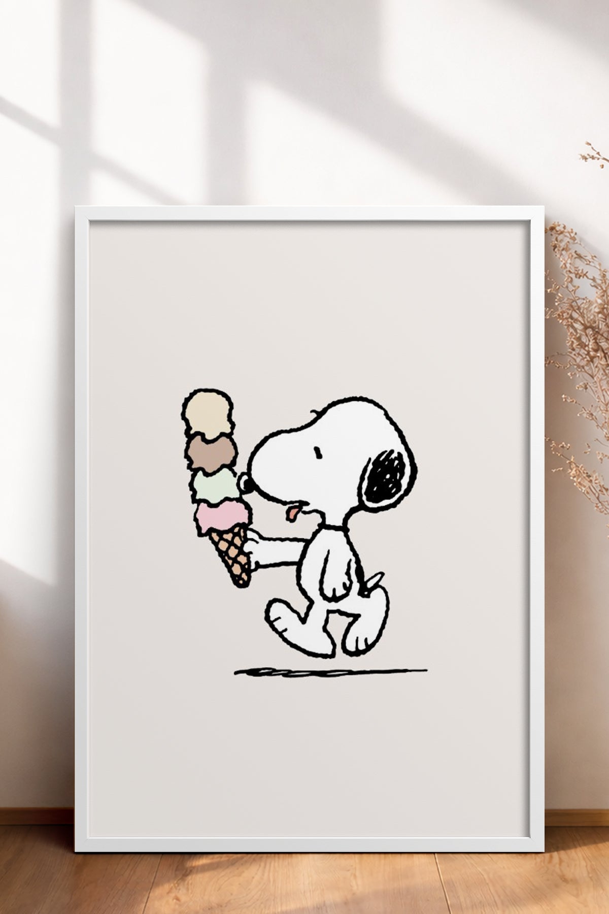 HOMEPACK Ahşap Çerçeveli Tablo Çerçeveli Poster Sanatsal Modern Duvar Dekoru BEK-8134