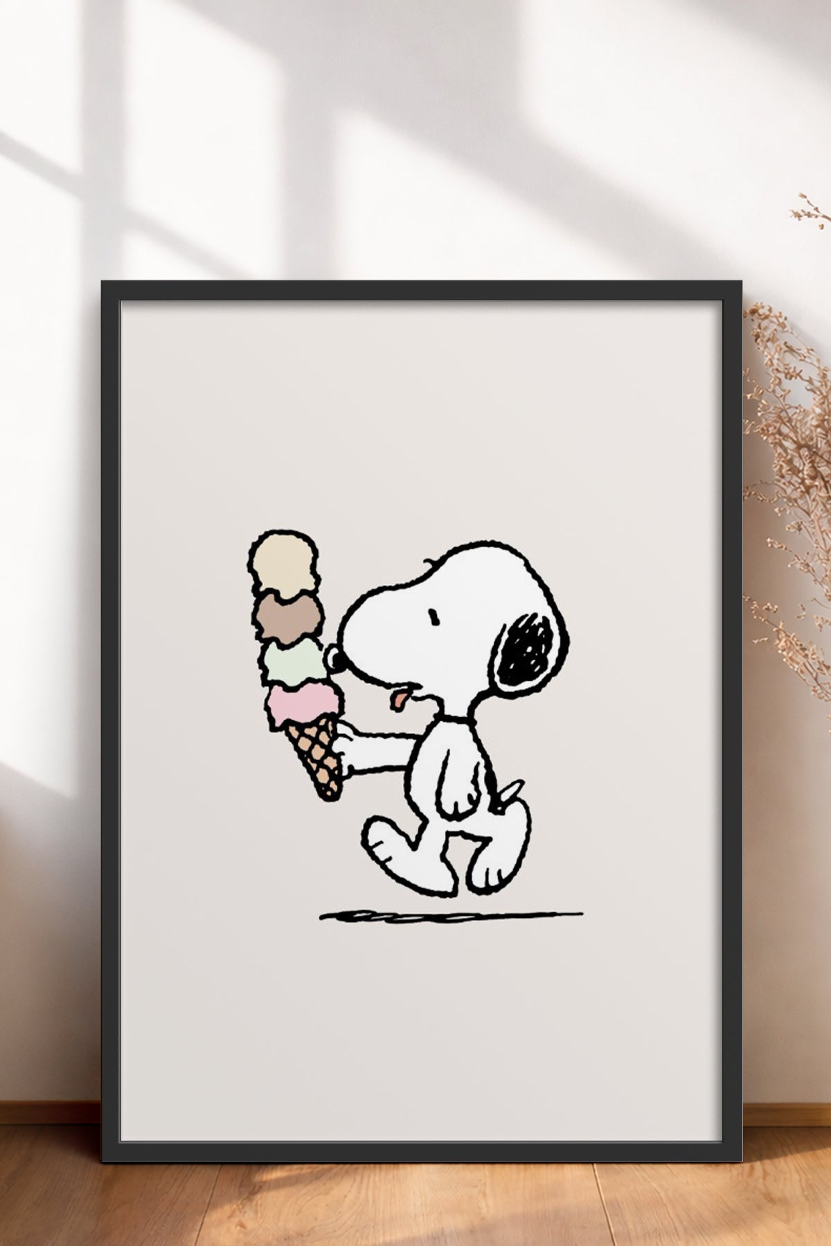 HOMEPACK Ahşap Çerçeveli Tablo Çerçeveli Poster Sanatsal Modern Duvar Dekoru BEK-8134