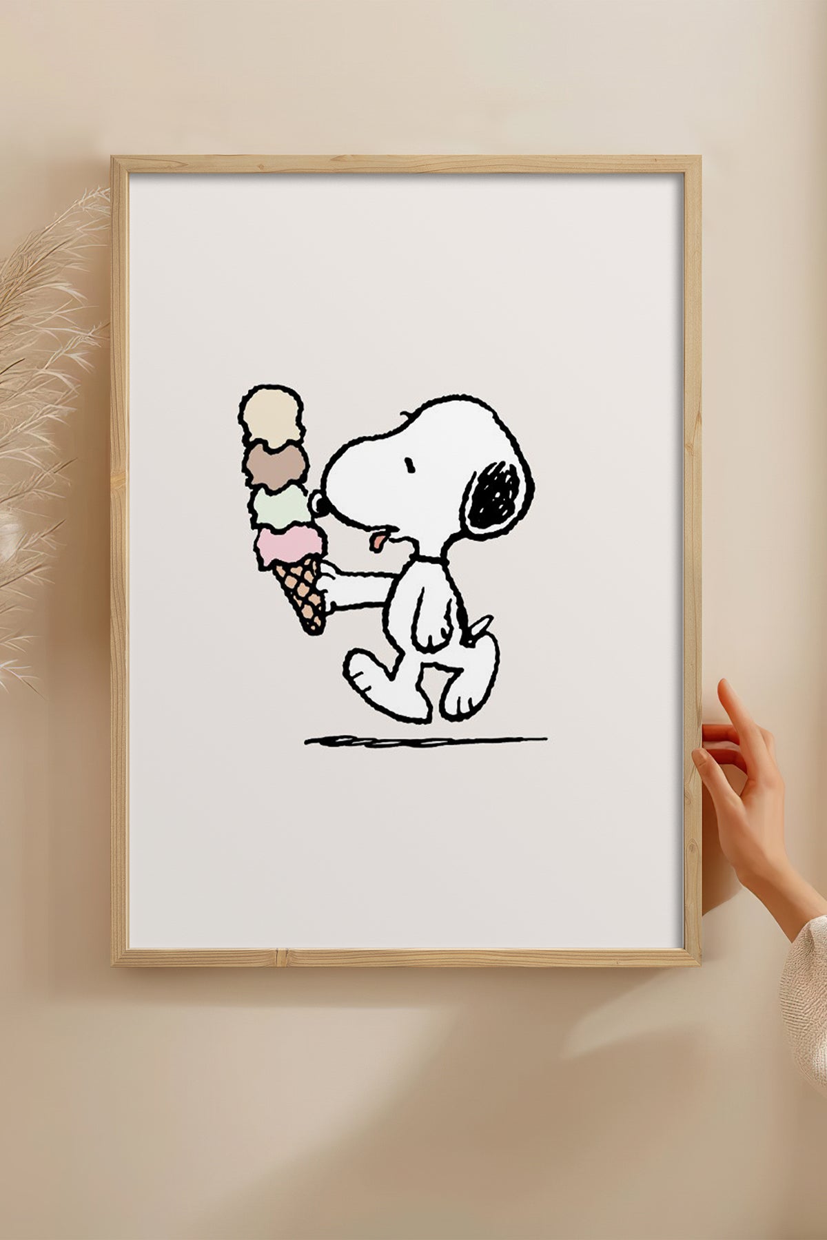 HOMEPACK Ahşap Çerçeveli Tablo Çerçeveli Poster Sanatsal Modern Duvar Dekoru BEK-8134