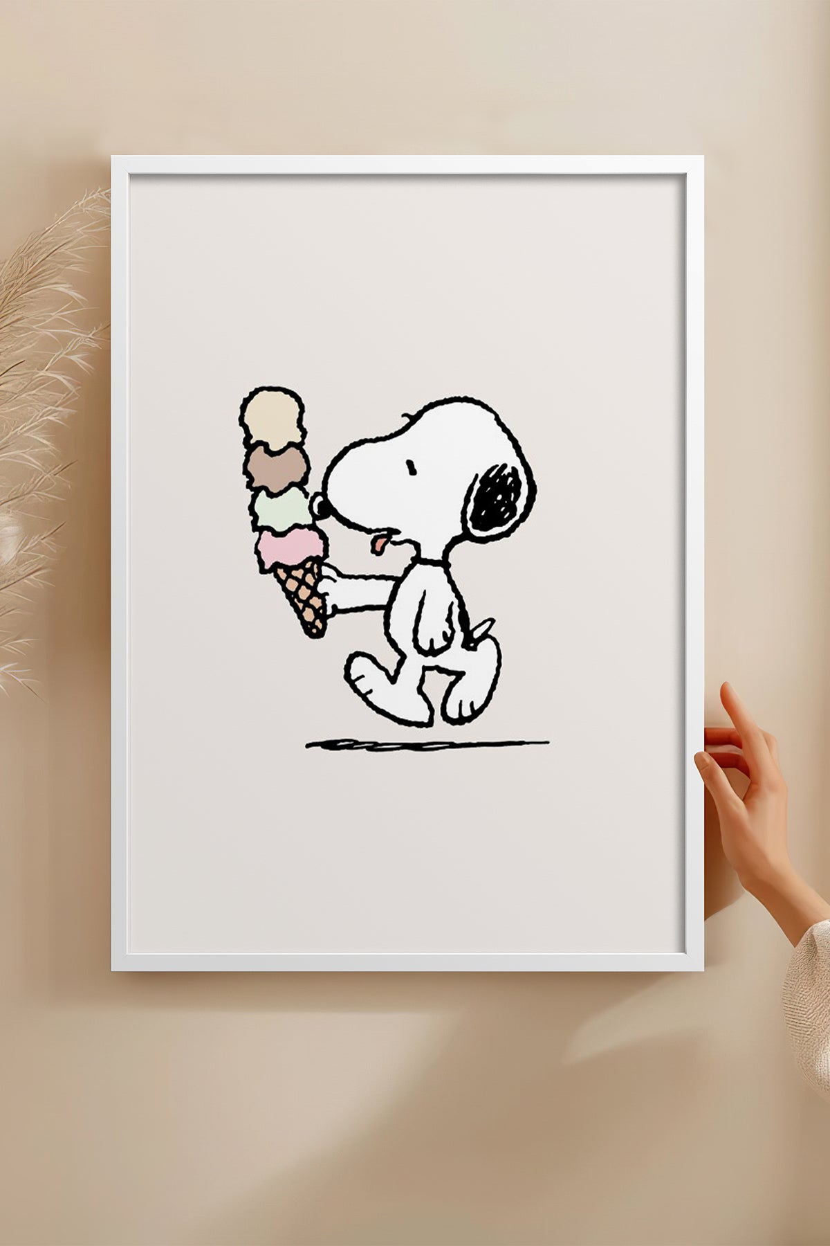 HOMEPACK Ahşap Çerçeveli Tablo Çerçeveli Poster Sanatsal Modern Duvar Dekoru BEK-8134