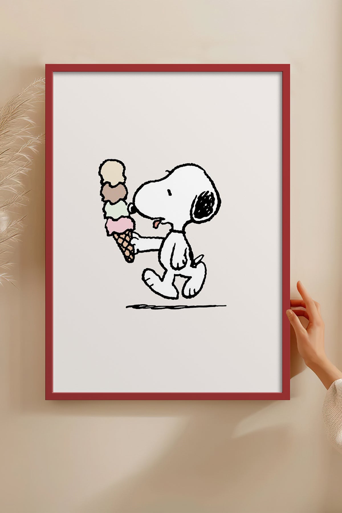 HOMEPACK Ahşap Çerçeveli Tablo Çerçeveli Poster Sanatsal Modern Duvar Dekoru BEK-8134