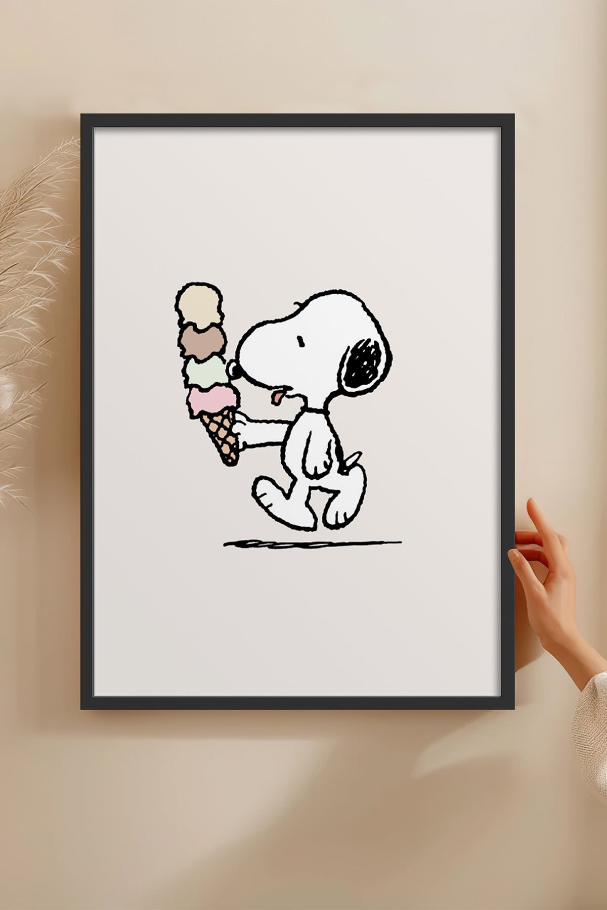 HOMEPACK Ahşap Çerçeveli Tablo Çerçeveli Poster Sanatsal Modern Duvar Dekoru BEK-8134