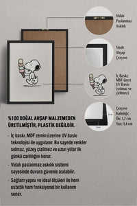 HOMEPACK Ahşap Çerçeveli Tablo Çerçeveli Poster Sanatsal Modern Duvar Dekoru BEK-8134