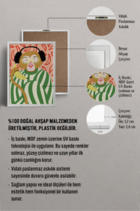 HOMEPACK Ahşap Çerçeveli Tablo Çerçeveli Poster Sanatsal Modern Duvar Dekoru BEK-8135