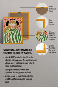 HOMEPACK Ahşap Çerçeveli Tablo Çerçeveli Poster Sanatsal Modern Duvar Dekoru BEK-8135