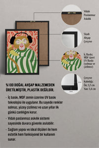 HOMEPACK Ahşap Çerçeveli Tablo Çerçeveli Poster Sanatsal Modern Duvar Dekoru BEK-8135
