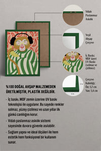 HOMEPACK Ahşap Çerçeveli Tablo Çerçeveli Poster Sanatsal Modern Duvar Dekoru BEK-8135