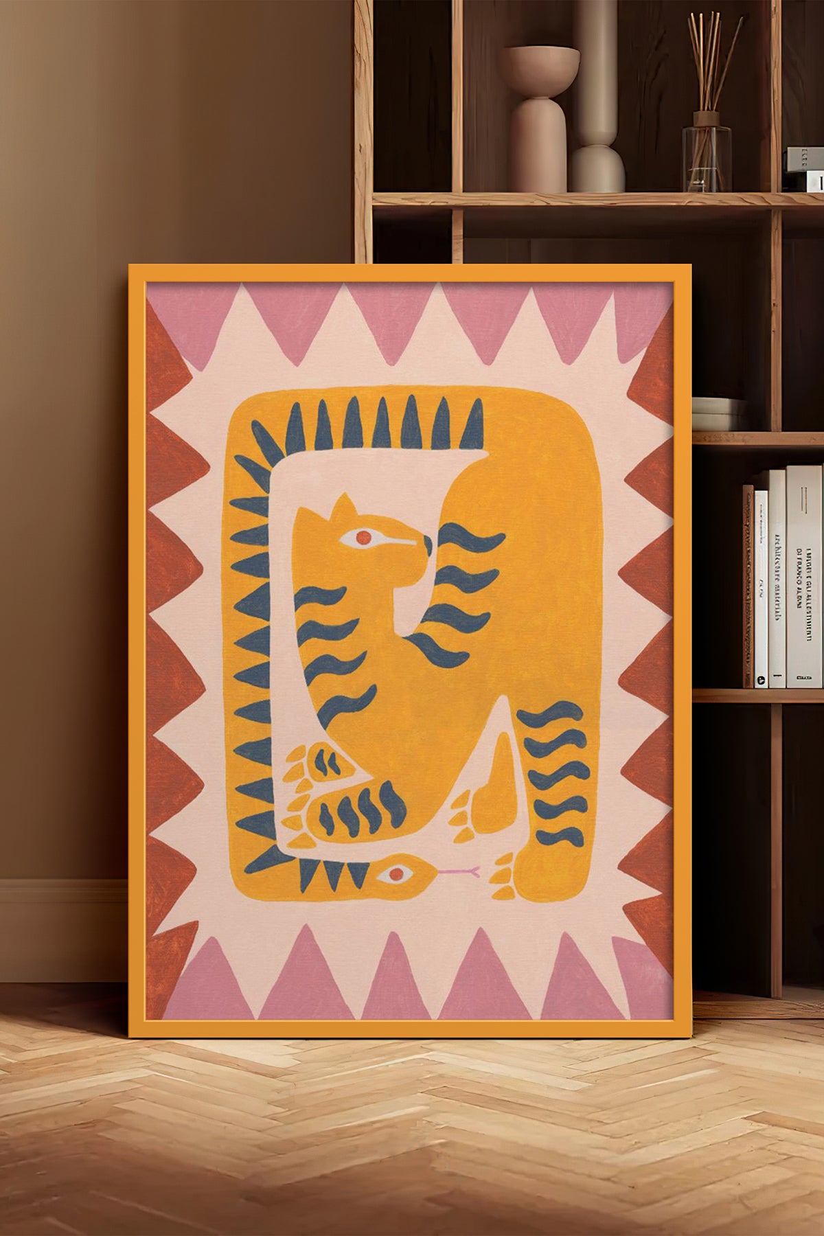HOMEPACK Ahşap Çerçeveli Tablo Çerçeveli Poster Sanatsal Modern Duvar Dekoru BEK-8136