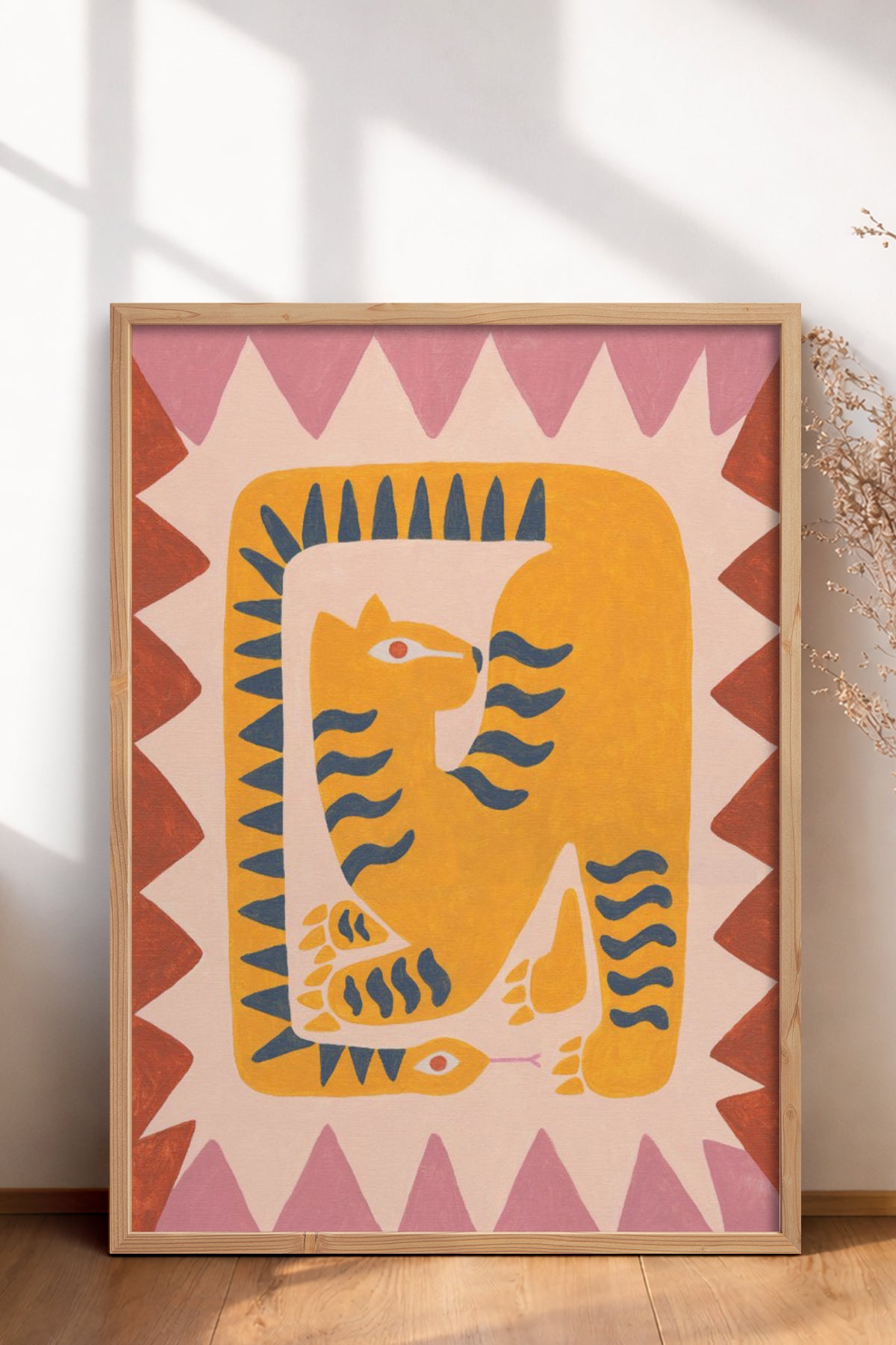HOMEPACK Ahşap Çerçeveli Tablo Çerçeveli Poster Sanatsal Modern Duvar Dekoru BEK-8136