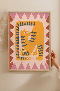 HOMEPACK Ahşap Çerçeveli Tablo Çerçeveli Poster Sanatsal Modern Duvar Dekoru BEK-8136