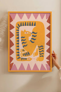 HOMEPACK Ahşap Çerçeveli Tablo Çerçeveli Poster Sanatsal Modern Duvar Dekoru BEK-8136