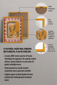HOMEPACK Ahşap Çerçeveli Tablo Çerçeveli Poster Sanatsal Modern Duvar Dekoru BEK-8136