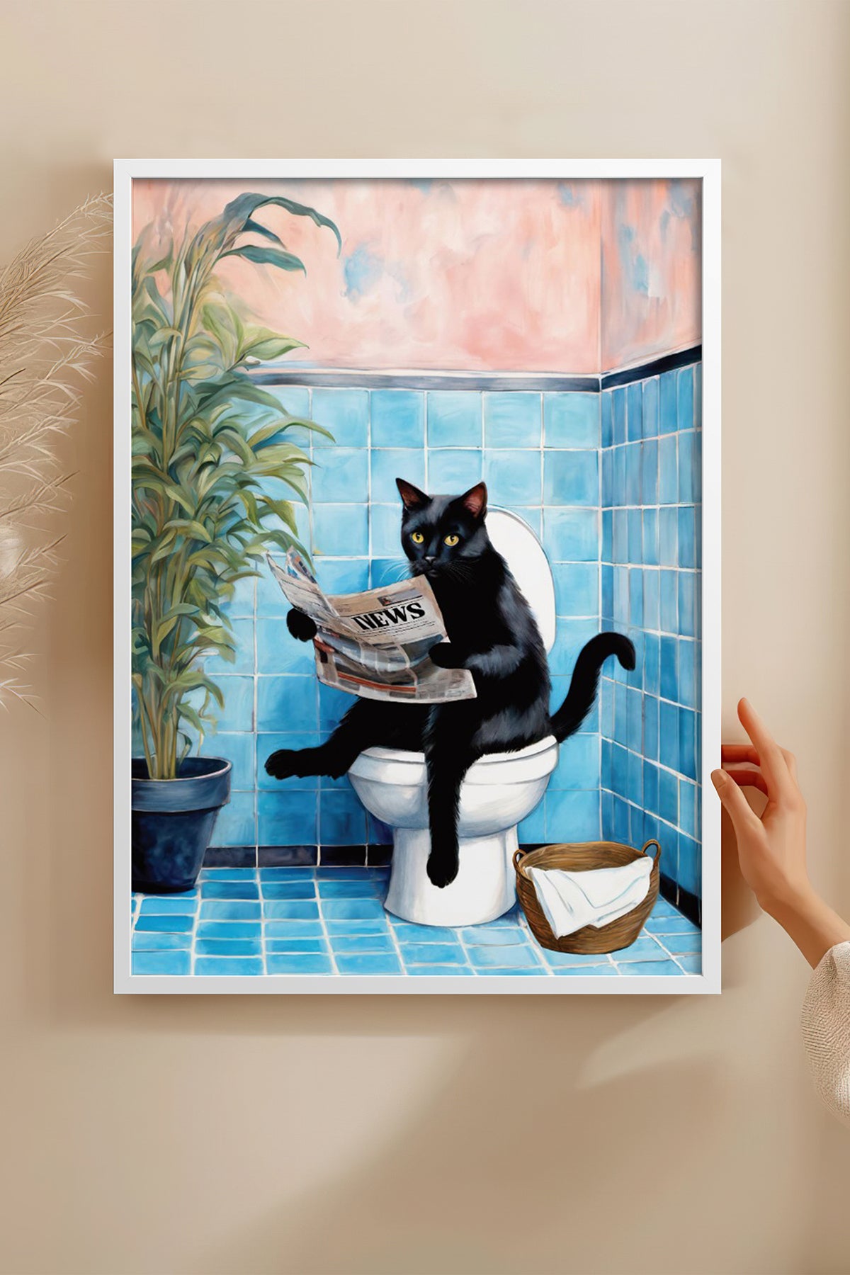 HOMEPACK Ahşap Çerçeveli Tablo Çerçeveli Poster Sanatsal Modern Duvar Dekoru BEK-8140