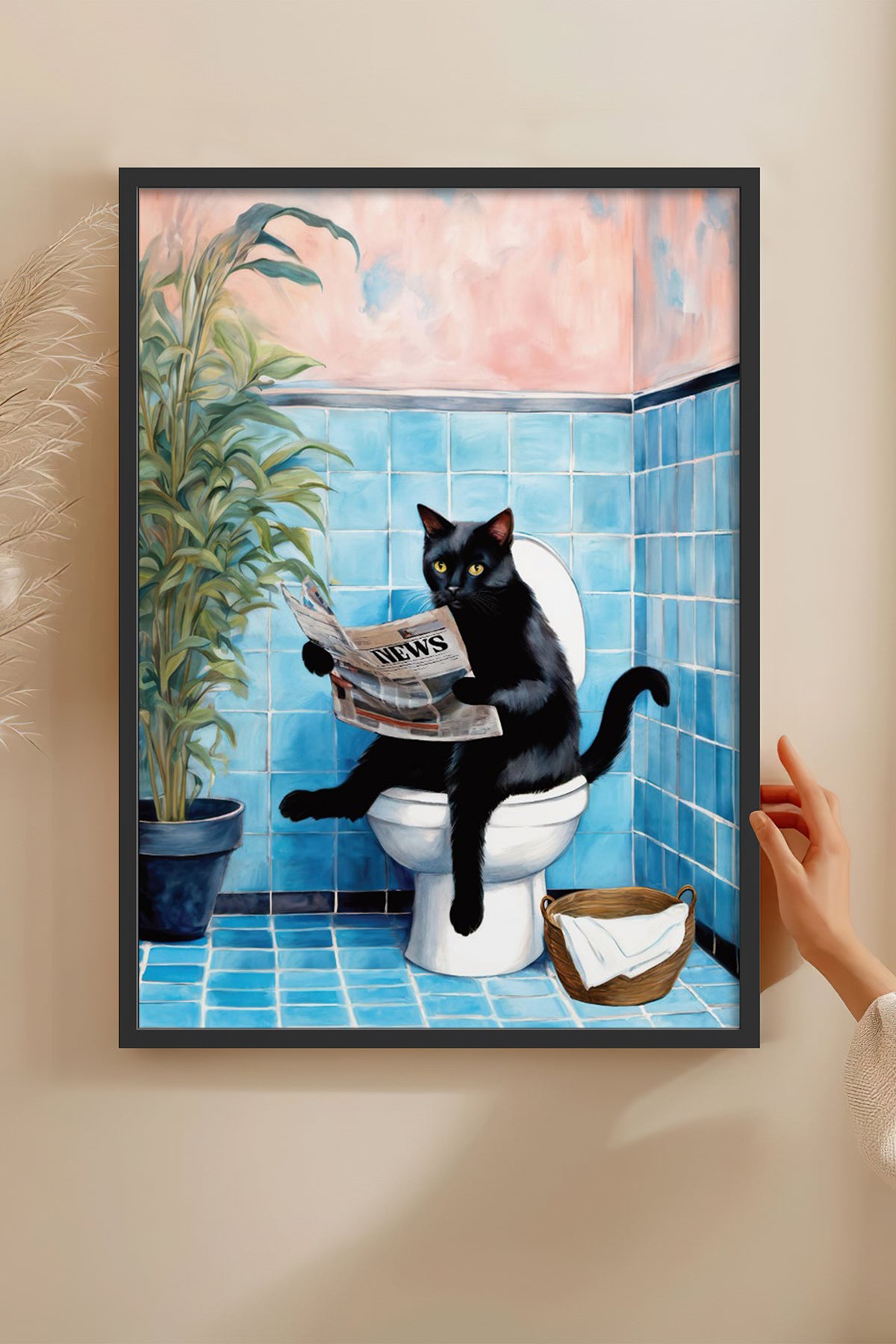 HOMEPACK Ahşap Çerçeveli Tablo Çerçeveli Poster Sanatsal Modern Duvar Dekoru BEK-8140