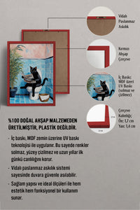 HOMEPACK Ahşap Çerçeveli Tablo Çerçeveli Poster Sanatsal Modern Duvar Dekoru BEK-8140
