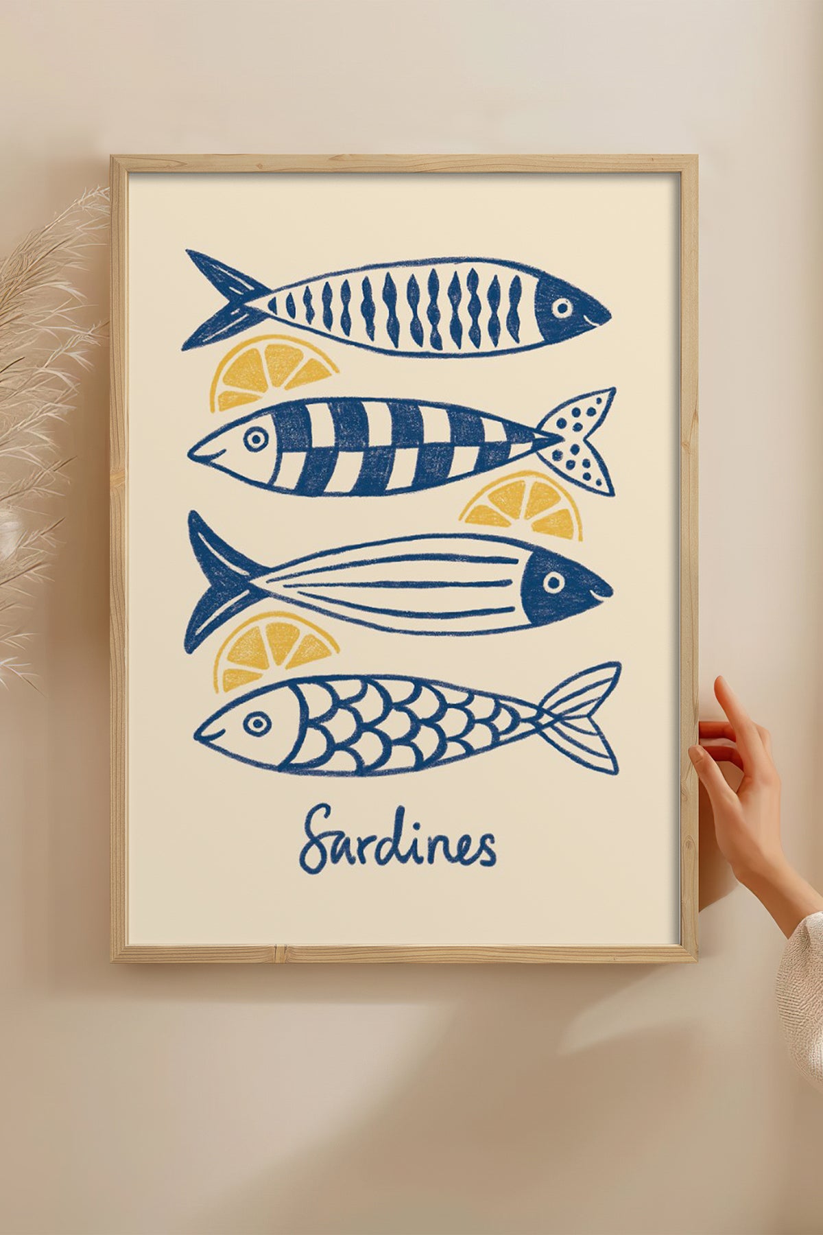 HOMEPACK Ahşap Çerçeveli Tablo Çerçeveli Poster Sanatsal Modern Duvar Dekoru BEK-8141