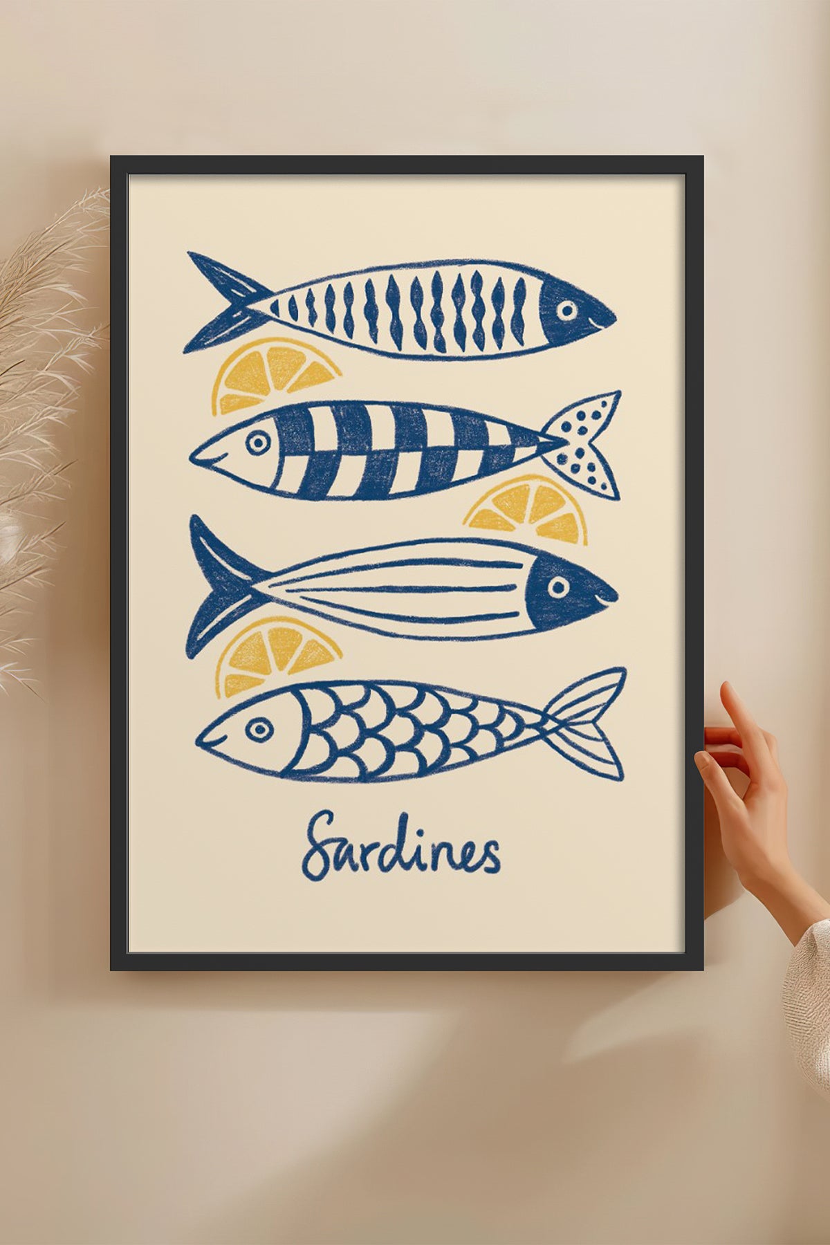 HOMEPACK Ahşap Çerçeveli Tablo Çerçeveli Poster Sanatsal Modern Duvar Dekoru BEK-8141