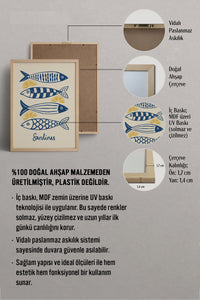 HOMEPACK Ahşap Çerçeveli Tablo Çerçeveli Poster Sanatsal Modern Duvar Dekoru BEK-8141