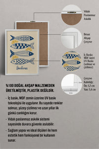 HOMEPACK Ahşap Çerçeveli Tablo Çerçeveli Poster Sanatsal Modern Duvar Dekoru BEK-8141