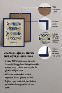 HOMEPACK Ahşap Çerçeveli Tablo Çerçeveli Poster Sanatsal Modern Duvar Dekoru BEK-8141
