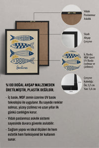 HOMEPACK Ahşap Çerçeveli Tablo Çerçeveli Poster Sanatsal Modern Duvar Dekoru BEK-8141
