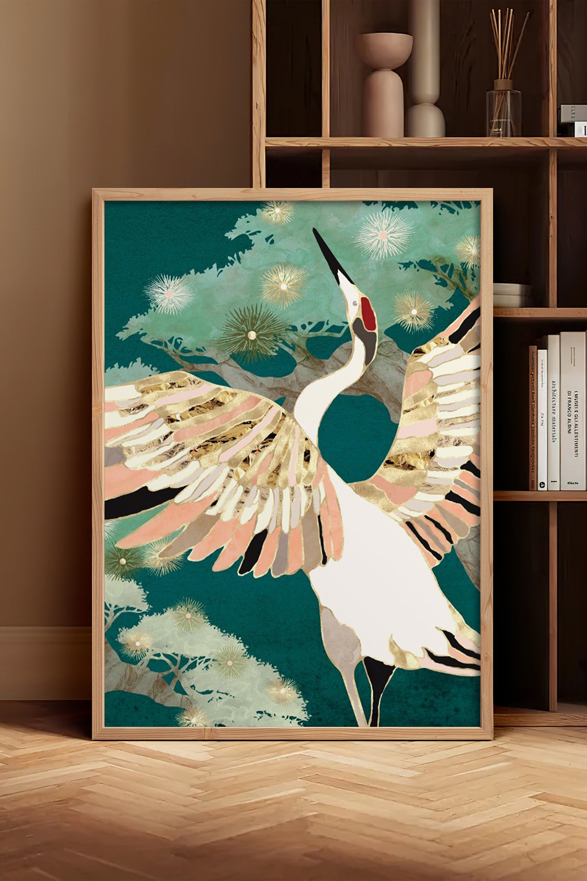 HOMEPACK Ahşap Çerçeveli Tablo Çerçeveli Poster Sanatsal Modern Duvar Dekoru BEK-8142