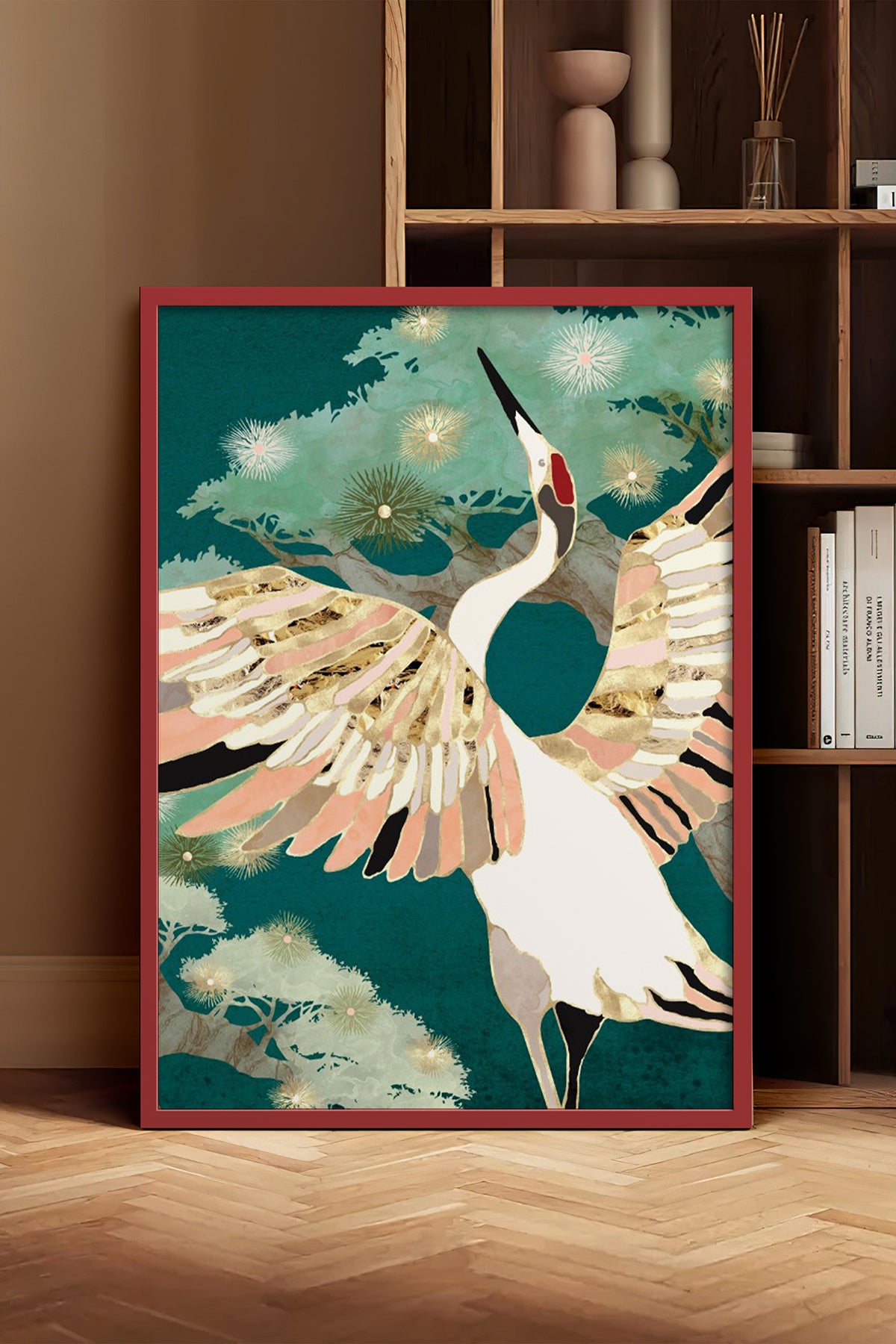 HOMEPACK Ahşap Çerçeveli Tablo Çerçeveli Poster Sanatsal Modern Duvar Dekoru BEK-8142