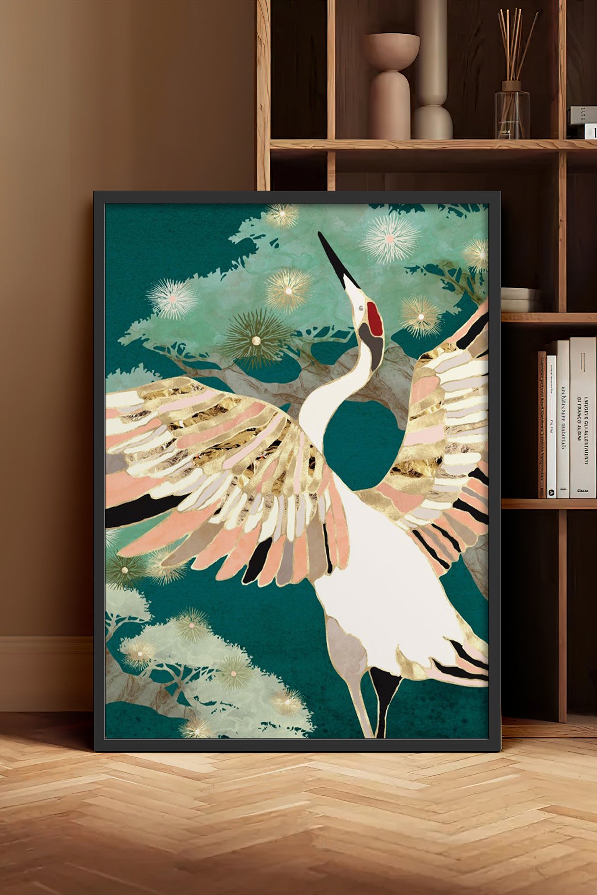 HOMEPACK Ahşap Çerçeveli Tablo Çerçeveli Poster Sanatsal Modern Duvar Dekoru BEK-8142