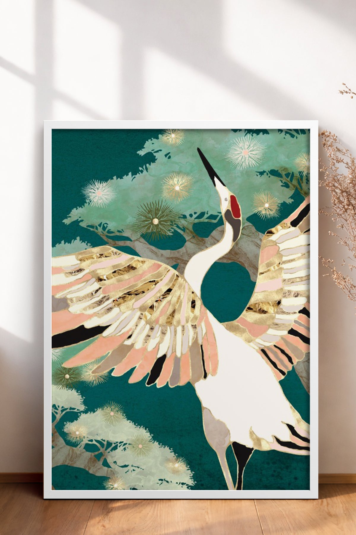 HOMEPACK Ahşap Çerçeveli Tablo Çerçeveli Poster Sanatsal Modern Duvar Dekoru BEK-8142