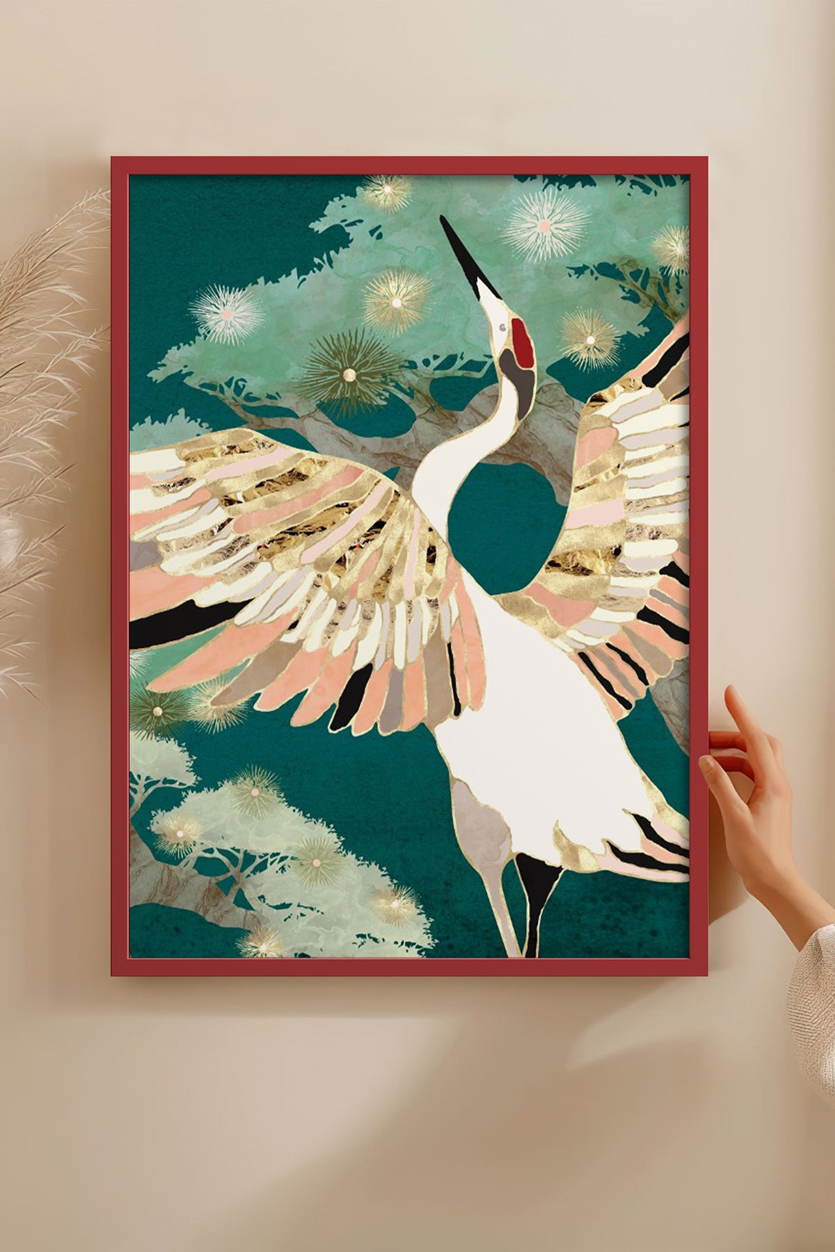 HOMEPACK Ahşap Çerçeveli Tablo Çerçeveli Poster Sanatsal Modern Duvar Dekoru BEK-8142