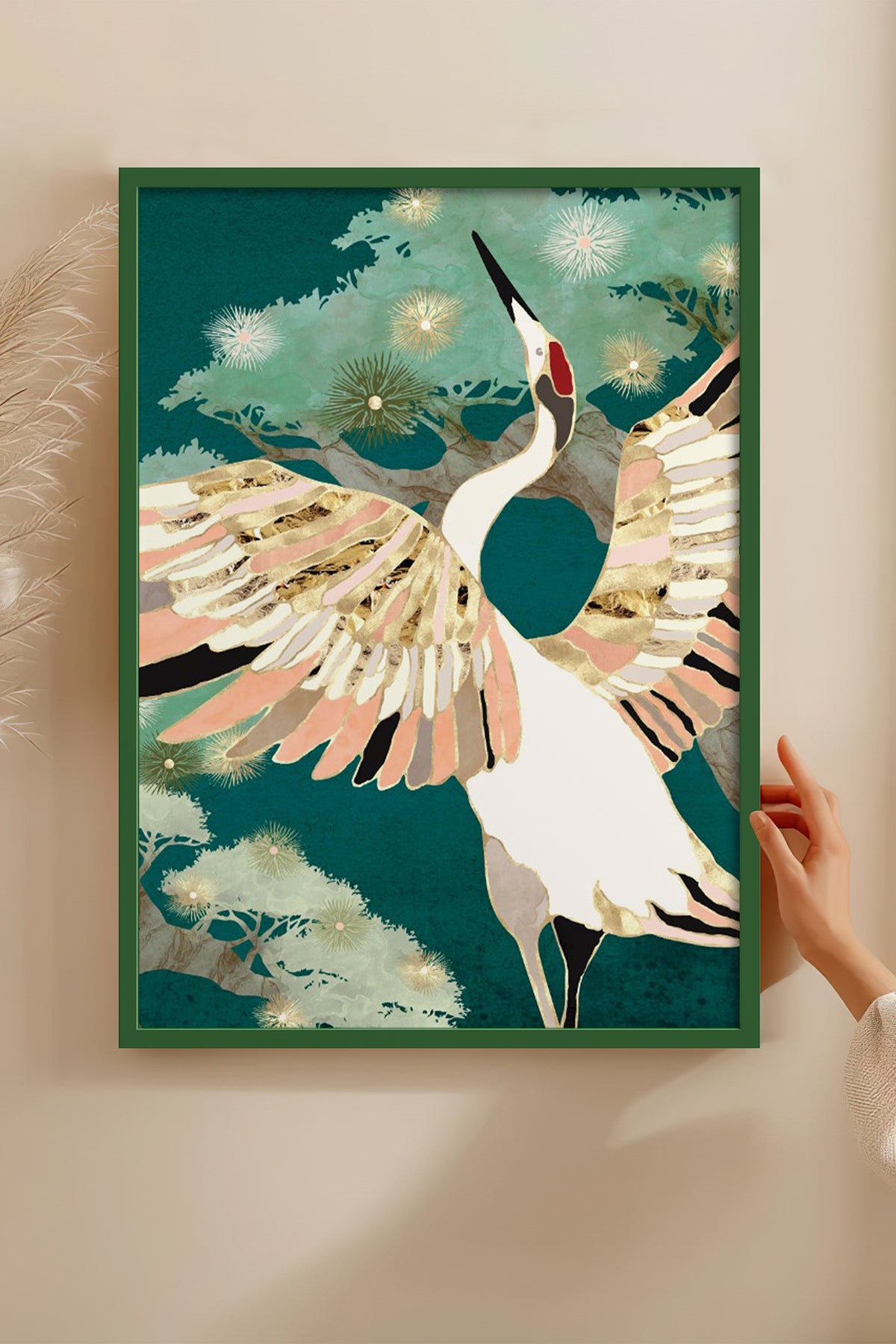 HOMEPACK Ahşap Çerçeveli Tablo Çerçeveli Poster Sanatsal Modern Duvar Dekoru BEK-8142