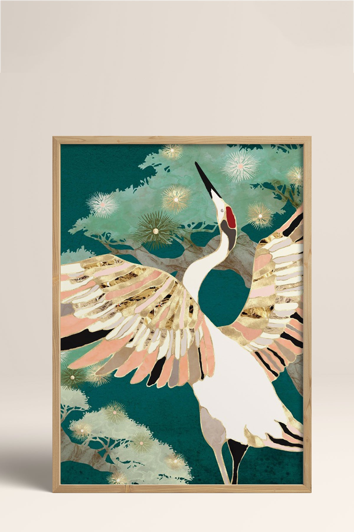 HOMEPACK Ahşap Çerçeveli Tablo Çerçeveli Poster Sanatsal Modern Duvar Dekoru BEK-8142