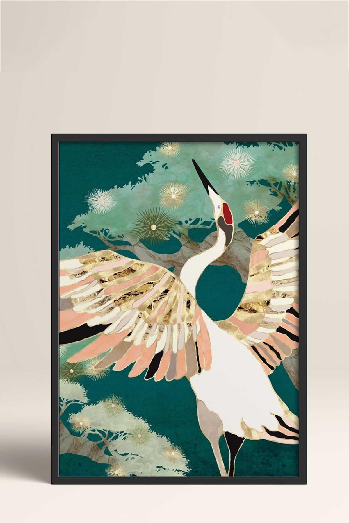 HOMEPACK Ahşap Çerçeveli Tablo Çerçeveli Poster Sanatsal Modern Duvar Dekoru BEK-8142