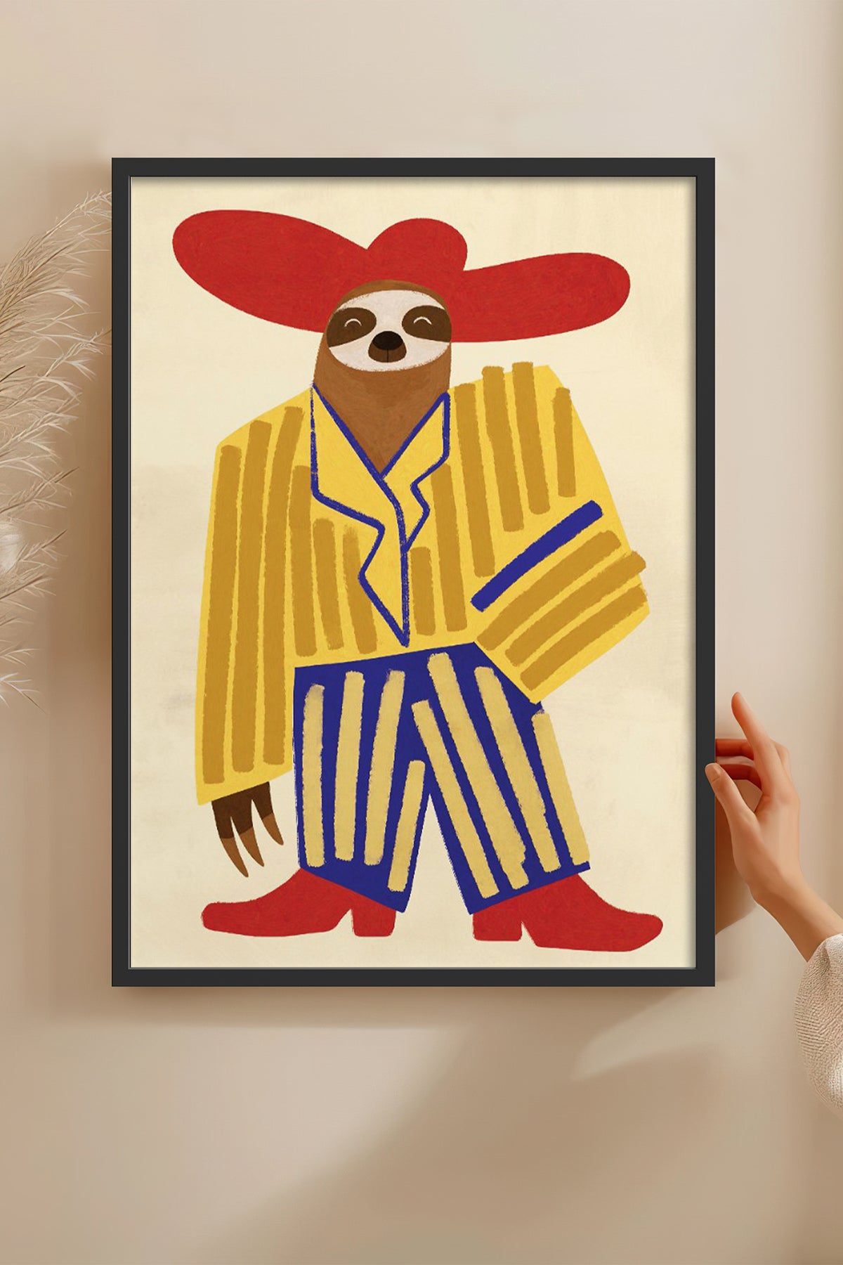 HOMEPACK Ahşap Çerçeveli Tablo Çerçeveli Poster Sanatsal Modern Duvar Dekoru BEK-8143
