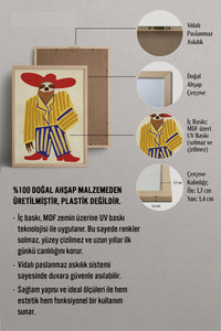 HOMEPACK Ahşap Çerçeveli Tablo Çerçeveli Poster Sanatsal Modern Duvar Dekoru BEK-8143