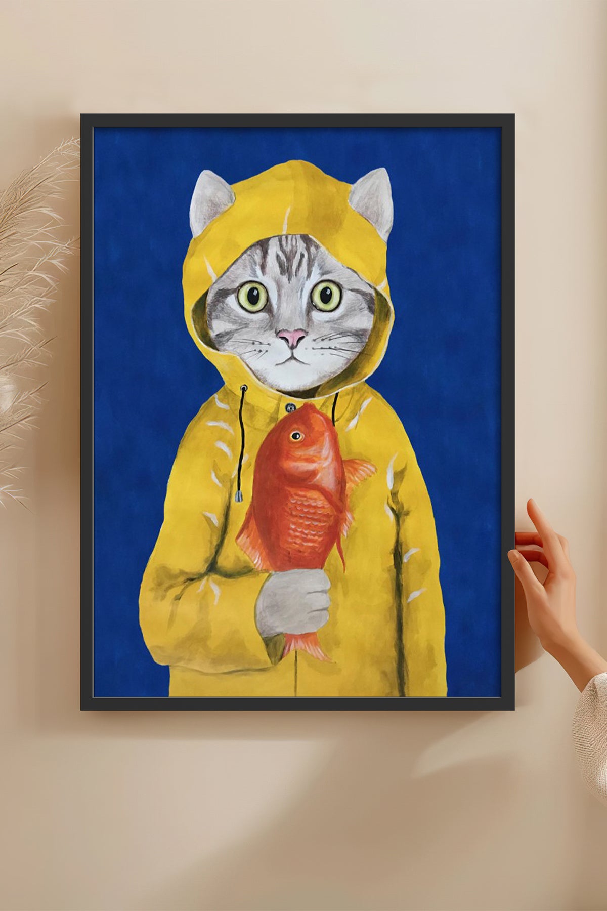 HOMEPACK Ahşap Çerçeveli Tablo Çerçeveli Poster Sanatsal Modern Duvar Dekoru BEK-8144