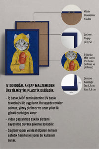 HOMEPACK Ahşap Çerçeveli Tablo Çerçeveli Poster Sanatsal Modern Duvar Dekoru BEK-8144