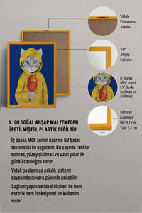 HOMEPACK Ahşap Çerçeveli Tablo Çerçeveli Poster Sanatsal Modern Duvar Dekoru BEK-8144