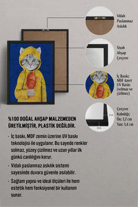 HOMEPACK Ahşap Çerçeveli Tablo Çerçeveli Poster Sanatsal Modern Duvar Dekoru BEK-8144