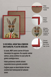 HOMEPACK Ahşap Çerçeveli Tablo Çerçeveli Poster Sanatsal Modern Duvar Dekoru BEK-8145