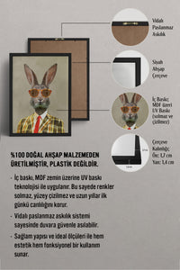 HOMEPACK Ahşap Çerçeveli Tablo Çerçeveli Poster Sanatsal Modern Duvar Dekoru BEK-8145