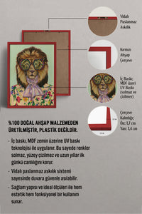 HOMEPACK Ahşap Çerçeveli Tablo Çerçeveli Poster Sanatsal Modern Duvar Dekoru BEK-8146