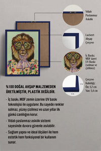 HOMEPACK Ahşap Çerçeveli Tablo Çerçeveli Poster Sanatsal Modern Duvar Dekoru BEK-8146