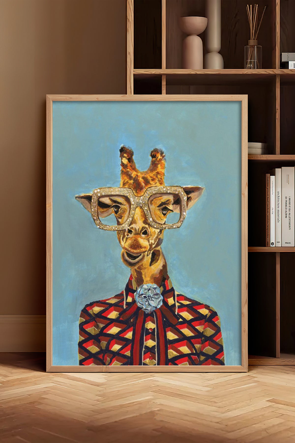HOMEPACK Ahşap Çerçeveli Tablo Çerçeveli Poster Sanatsal Modern Duvar Dekoru BEK-8147
