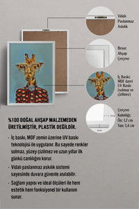 HOMEPACK Ahşap Çerçeveli Tablo Çerçeveli Poster Sanatsal Modern Duvar Dekoru BEK-8147