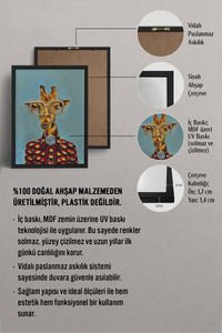 HOMEPACK Ahşap Çerçeveli Tablo Çerçeveli Poster Sanatsal Modern Duvar Dekoru BEK-8147