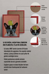 HOMEPACK Ahşap Çerçeveli Tablo Çerçeveli Poster Sanatsal Modern Duvar Dekoru BEK-8148