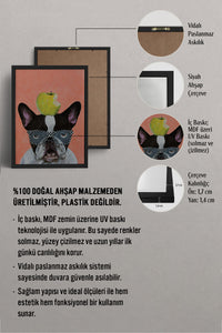 HOMEPACK Ahşap Çerçeveli Tablo Çerçeveli Poster Sanatsal Modern Duvar Dekoru BEK-8148